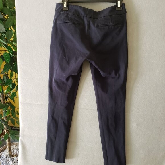 Cynthia Rowley Womens Navy Blue Pants 2 Cotton Stretch Slim Fit Side Pockets - Picture 6 of 10